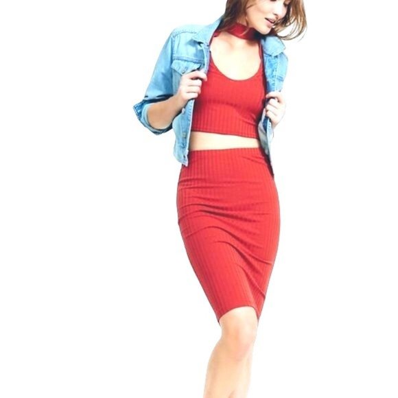 Express One Eleven -‎ Midi Skirt - Small - Picture 1 of 7
